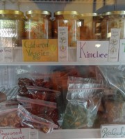 Alchemy fridge full of raw food take away goodies