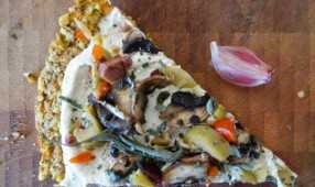Raw Mushroom Pizza