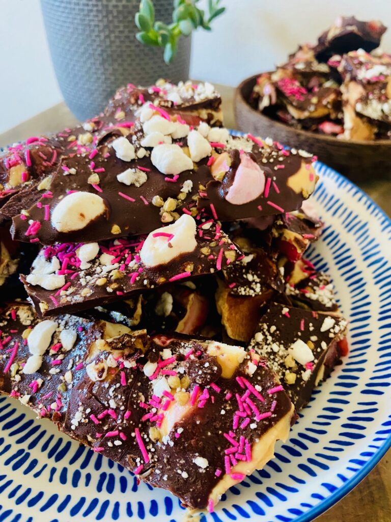 Naughty And Nice Valentine’s Day Chocolate Bark